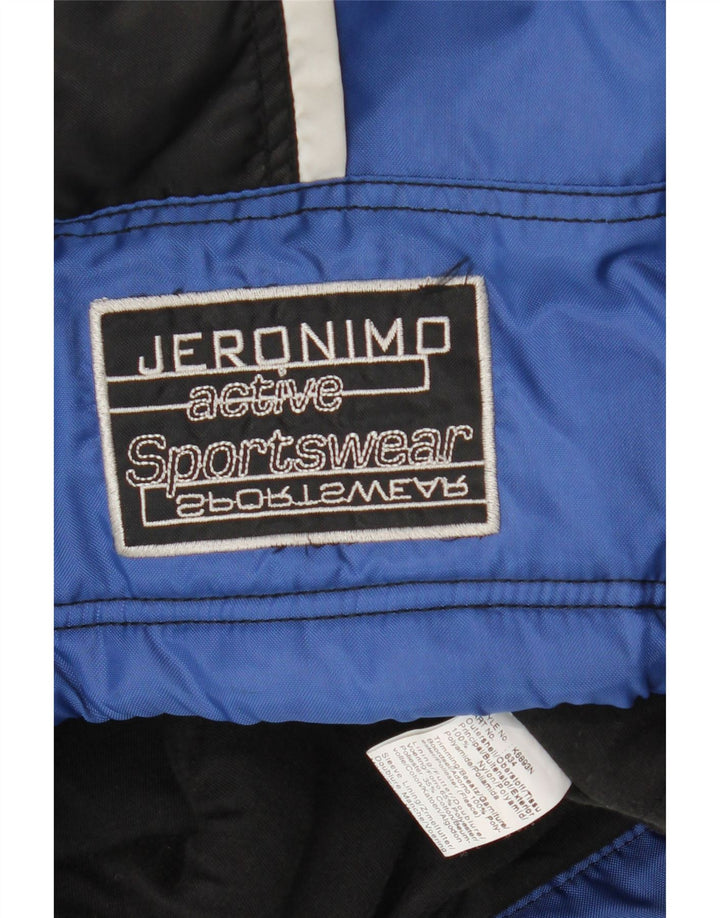 Jeronimo Mens Hooded Windbreaker Jacket UK 44 2XL Blue Colourblock Nylon