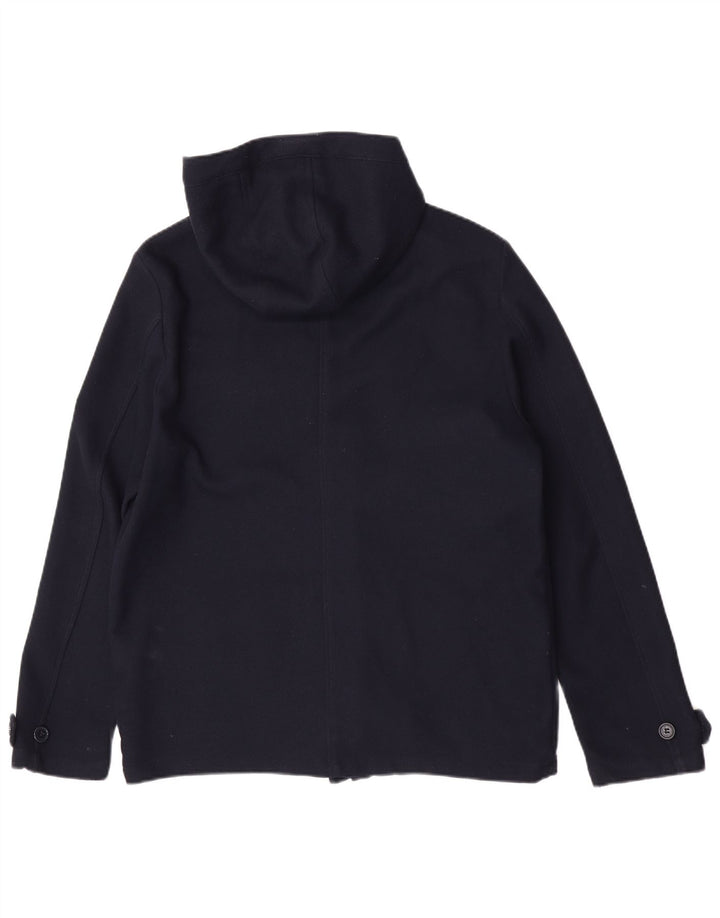 Harmont & Blaine Mens Hooded Utility Jacket UK 40 Large Navy Blue Polyester