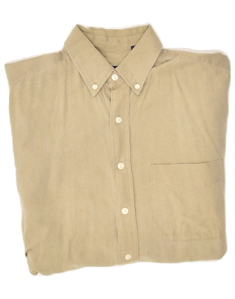 GAP Mens Shirt Small Khaki Cotton | Vintage Gap | Thrift | Second-Hand Gap | Used Clothing | Messina Hembry 