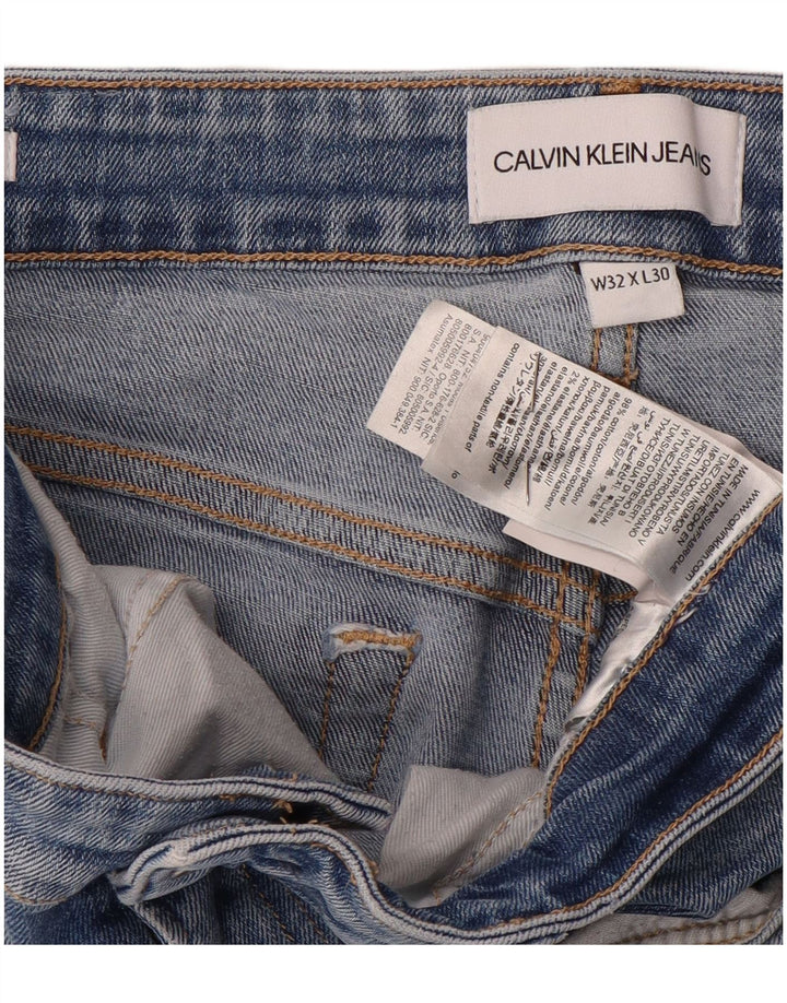 Calvin Klein Mens Slim Jeans W32 L30 Blue Cotton
