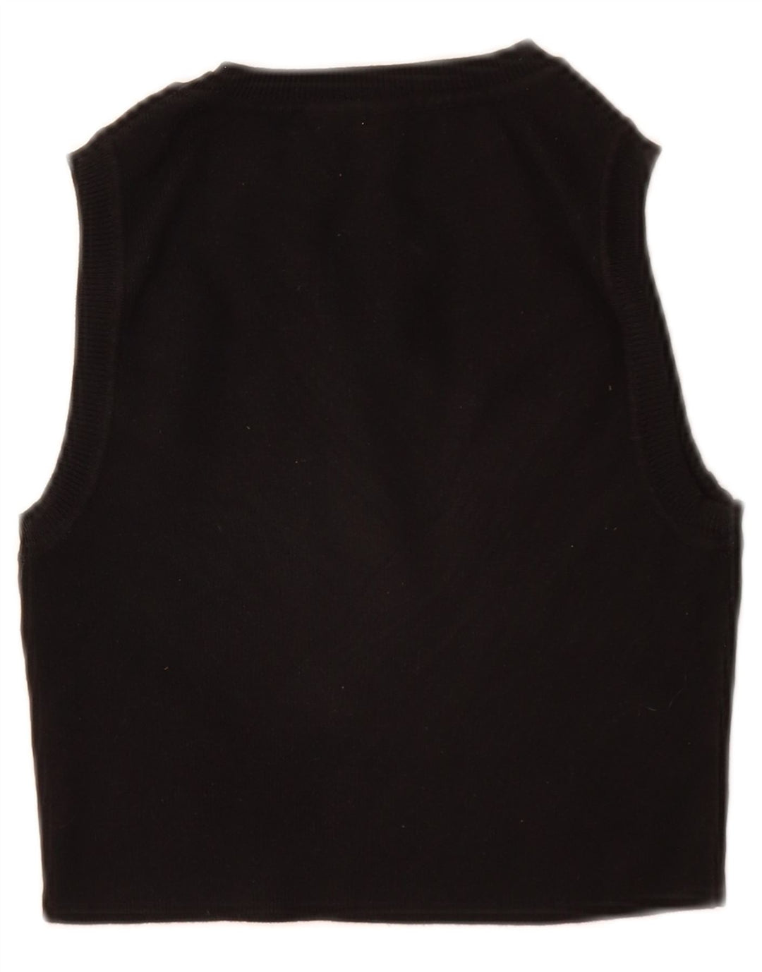 Zara Womens Crop Vest Tank Top UK 8 Small Black Viscose