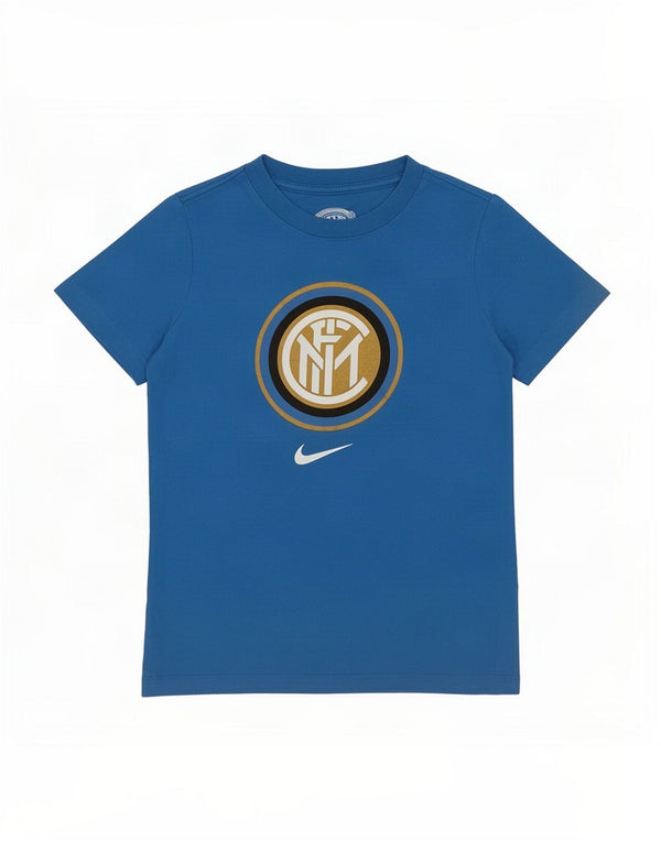 Nike Boys Inter Milan Graphic T-Shirt Top 8-9 Years Small Blue