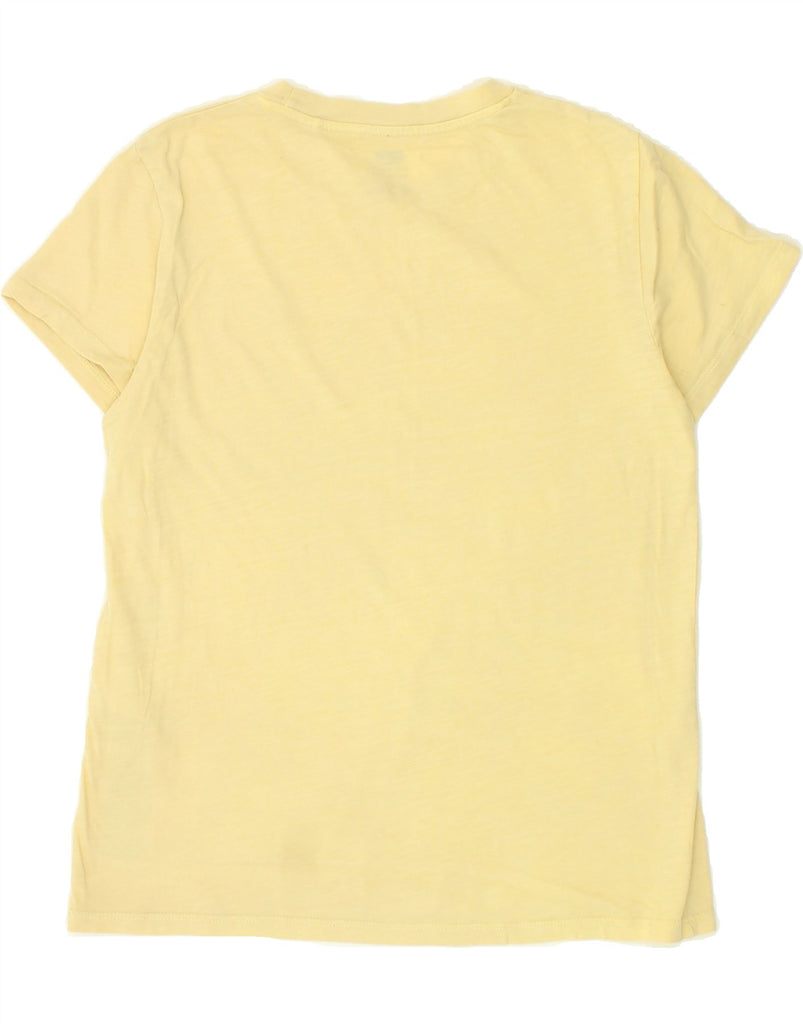 LEVI'S Womens Perfect Crew T-Shirt Top UK 10 Small Yellow Cotton | Vintage Levi's | Thrift | Second-Hand Levi's | Used Clothing | Messina Hembry 