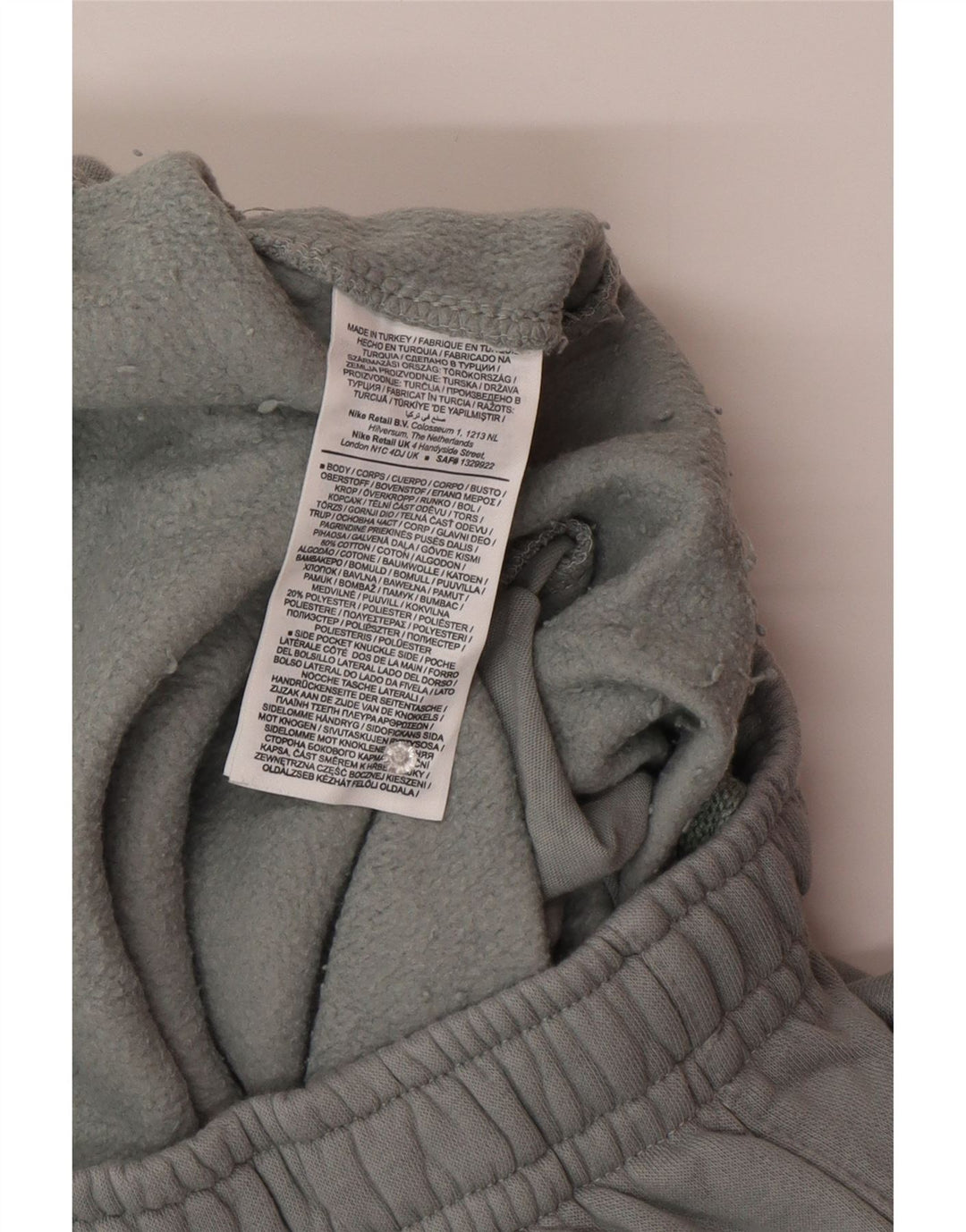 Nike Mens Tracksuit Trousers Joggers Medium  Grey Cotton