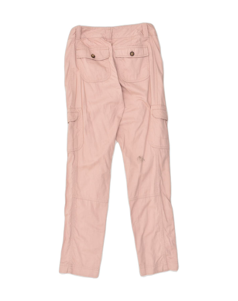 EDDIE BAUER Womens Slim Cargo Trousers US 4 Small W32 L30 Pink Cotton | Vintage Eddie Bauer | Thrift | Second-Hand Eddie Bauer | Used Clothing | Messina Hembry 