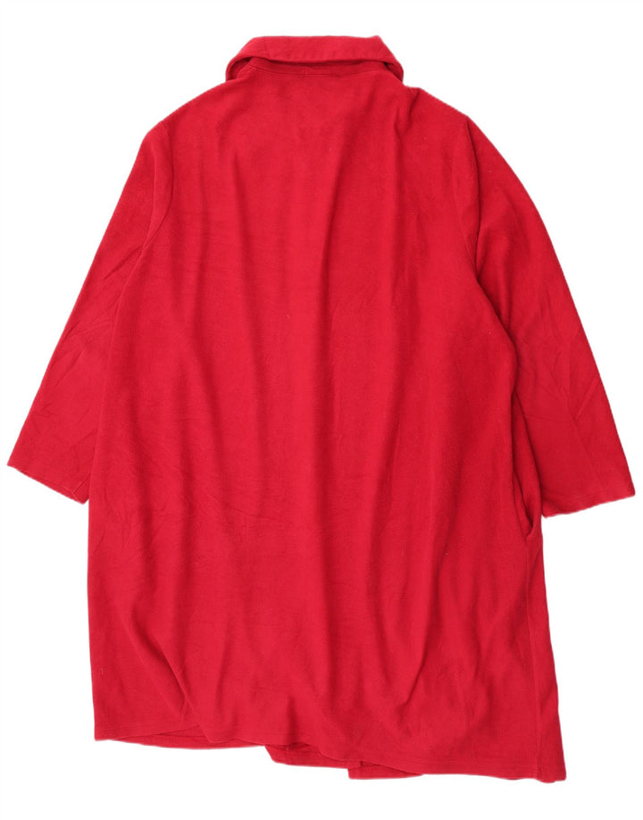 Marks & Spencer Womens Fleece Robe Dress UK 20/22 2XL Red Polyester