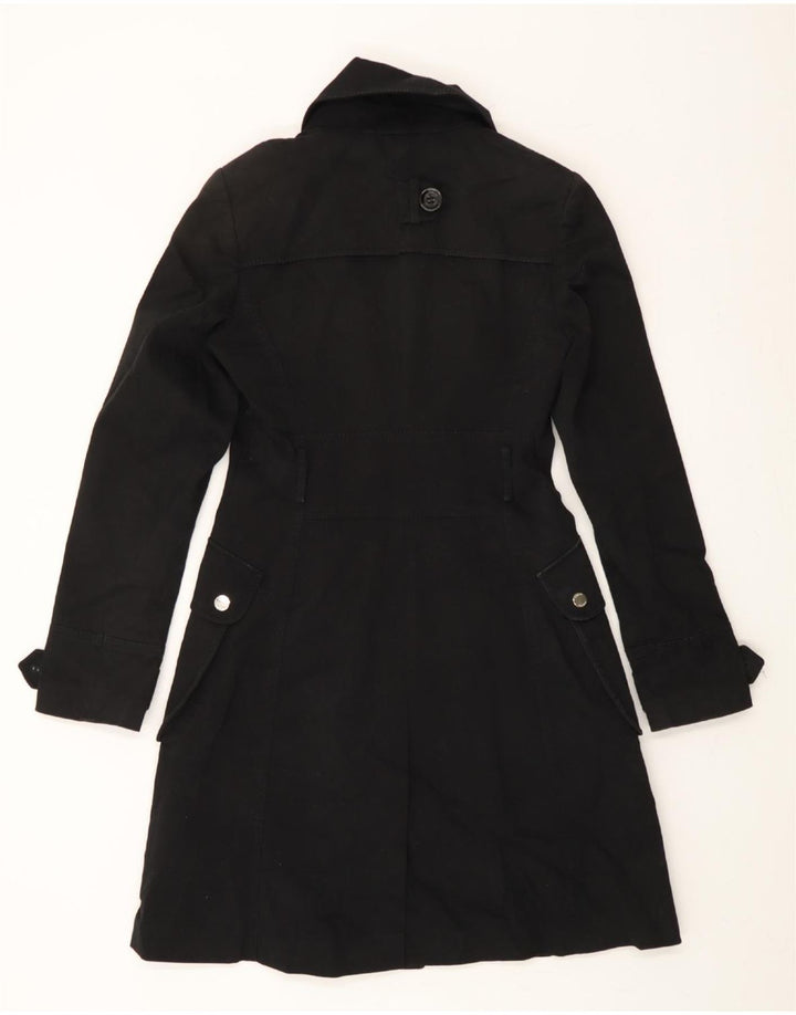 KAREN MILLEN Womens Overcoat UK 10 Small Black Cotton Vintage Karen Millen and Second-Hand Karen Millen from Messina Hembry 