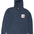 The North Face Mens Graphic Hoodie Jumper Medium Blue Cotton
