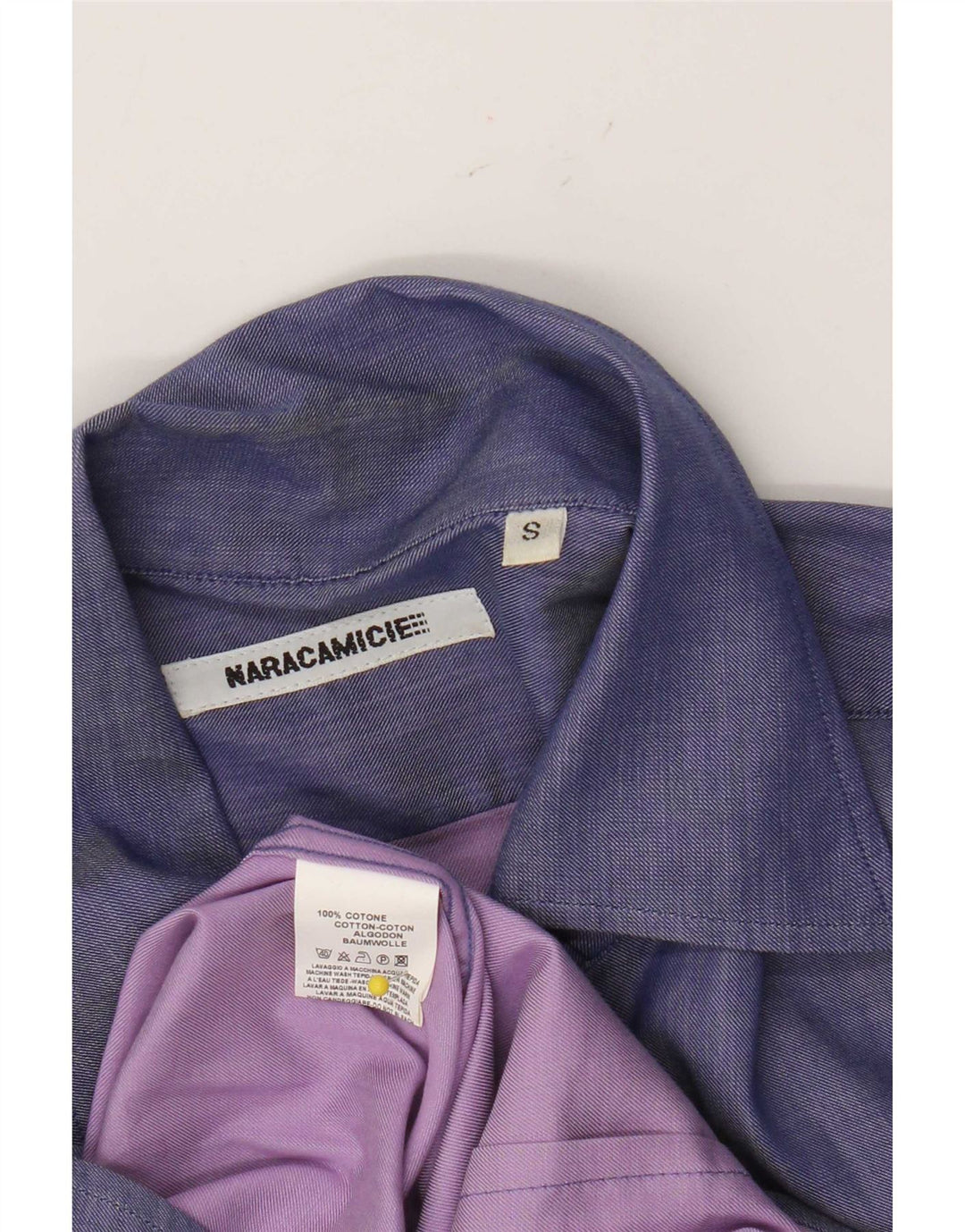 Naracamicee Mens Shirt Small Purple Cotton