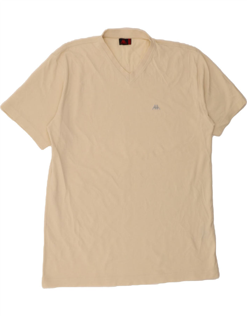 KAPPA Mens T-Shirt Top 3XL Beige Cotton Vintage Kappa and Second-Hand Kappa from Messina Hembry 
