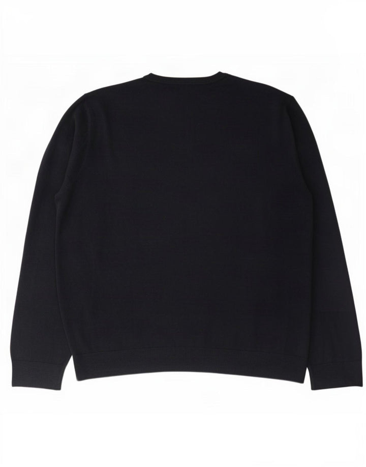 Marks & Spencer Mens Crew Neck Jumper Sweater 3XL Navy Blue Acrylic