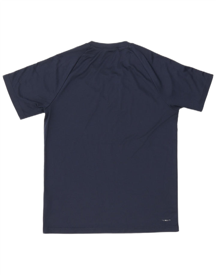 ADIDAS Mens Climalite T-Shirt Top Medium Navy Blue Polyester