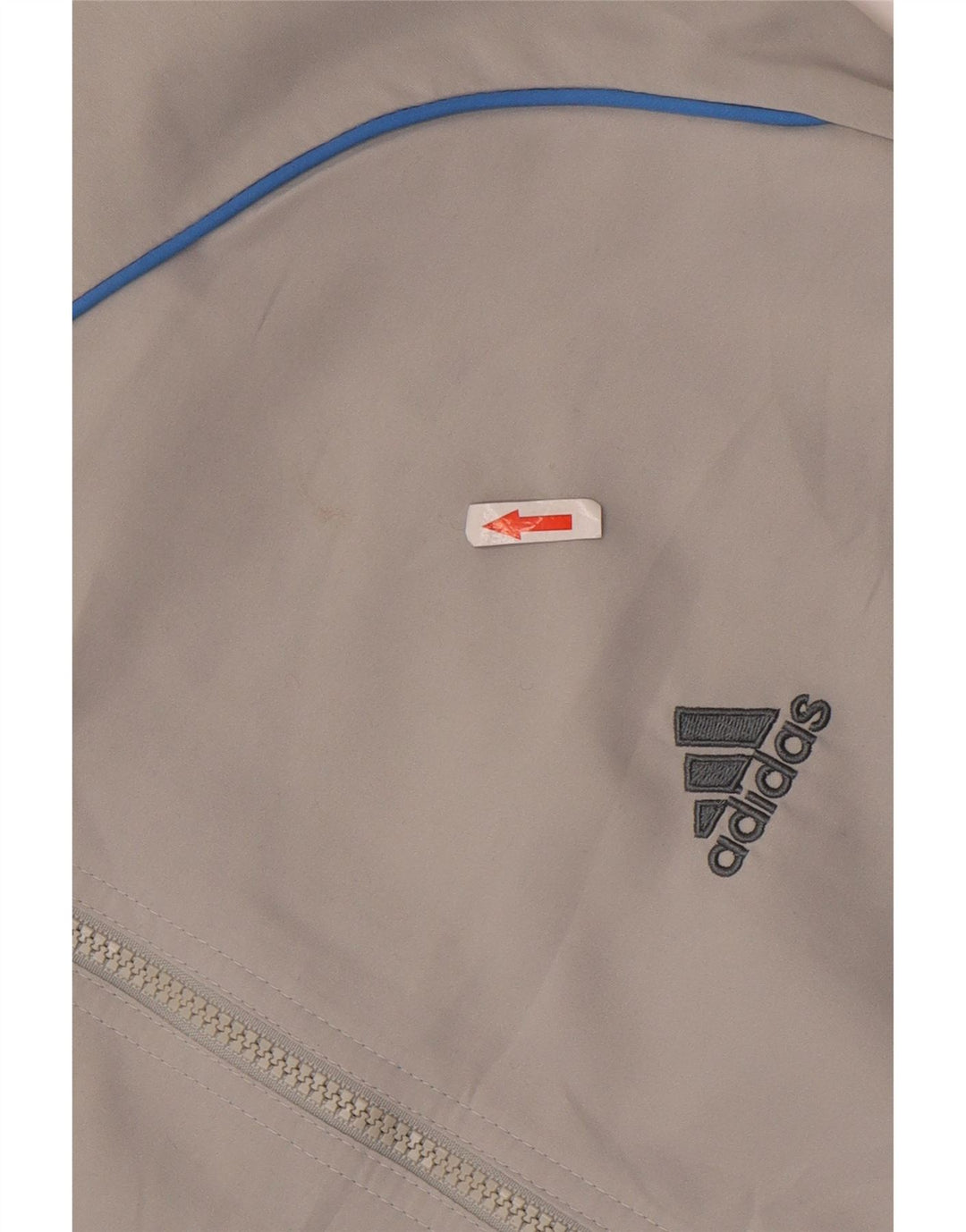 Adidas Mens Tracksuit Top Jacket UK 42/44 Large Grey Polyester