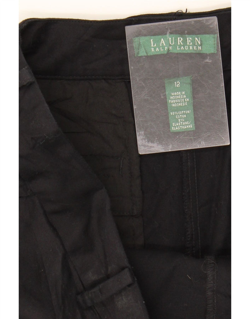 RALPH LAUREN Womens Chino Shorts US 12 Large W34  Black Cotton Vintage Ralph Lauren and Second-Hand Ralph Lauren from Messina Hembry 