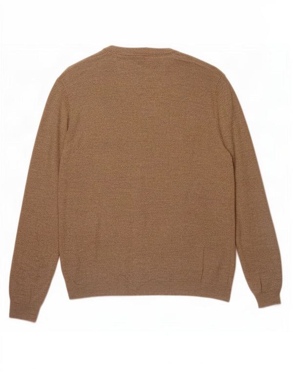 Zara Mens Cardigan Sweater Large Beige