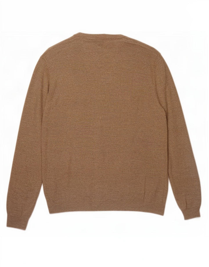 Zara Mens Cardigan Sweater Large Beige
