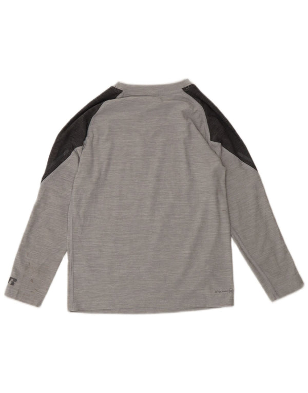 Russell Athletic Boys Dri-Power Top Long Sleeve 7-8 Years Medium Grey