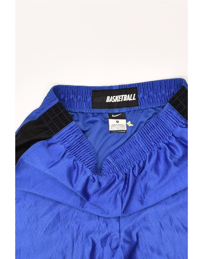 NIKE Mens Sport Shorts Medium Blue Colourblock Polyester | Vintage Nike | Thrift | Second-Hand Nike | Used Clothing | Messina Hembry 