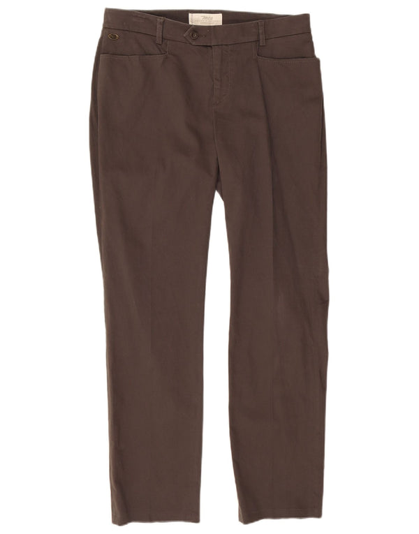 Marlboro Classics Womens Casual Trousers UK 12 Medium W30 L28 Grey Cotton