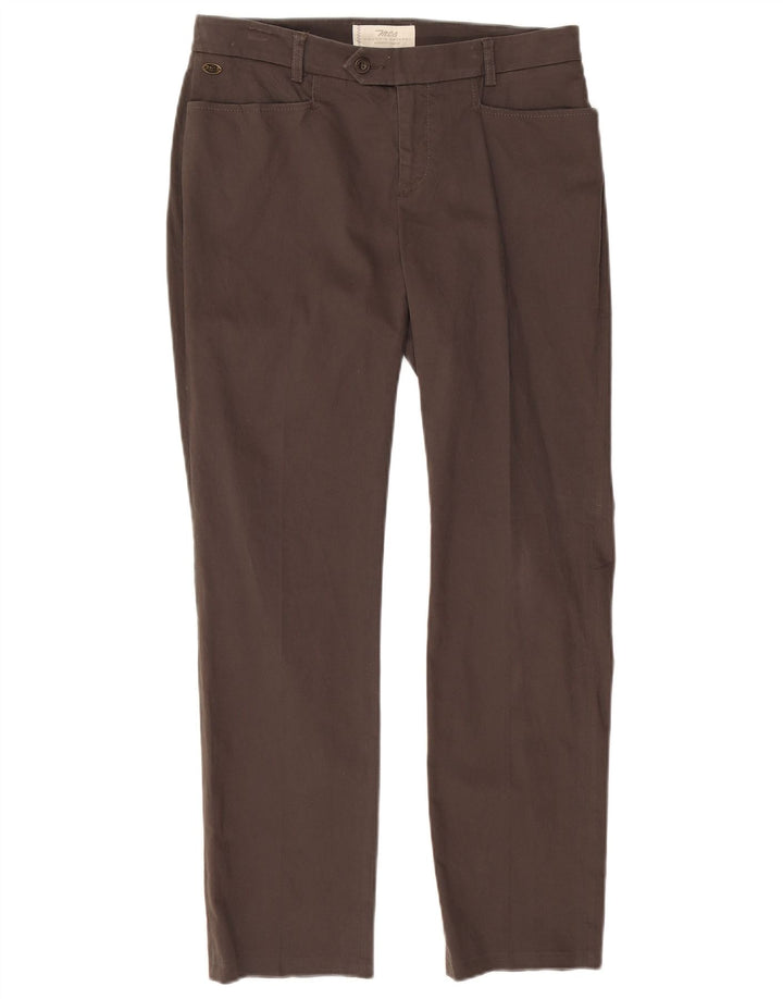 Marlboro Classics Womens Casual Trousers UK 12 Medium W30 L28 Grey Cotton