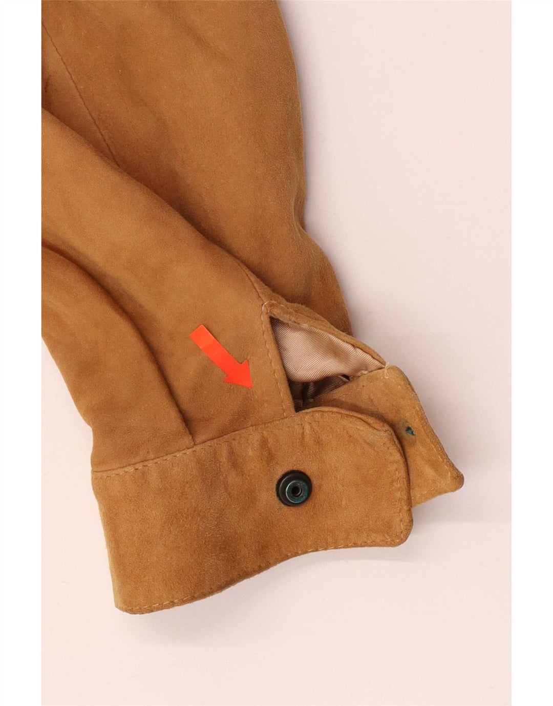 Vintage Mens Suede Jacket IT 46 Small Beige