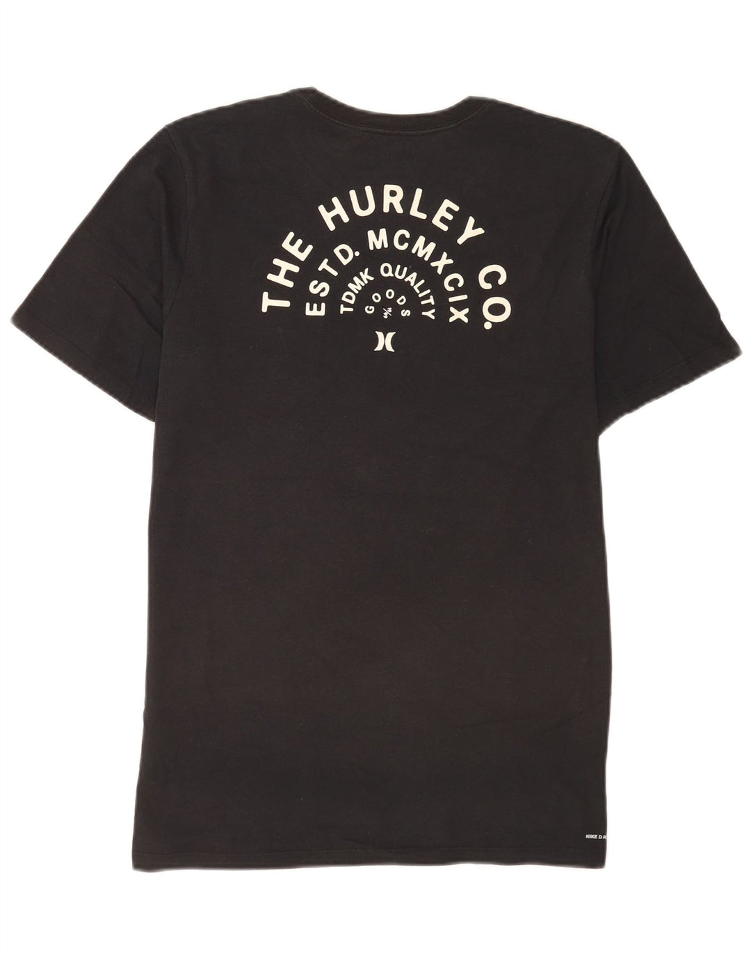 Hurley Mens Graphic T-Shirt Top Medium Black Cotton
