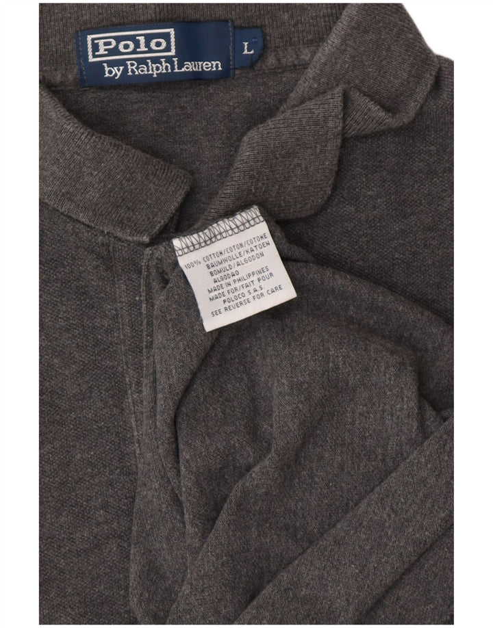 Polo Ralph Lauren Mens Polo Shirt Large Grey Cotton