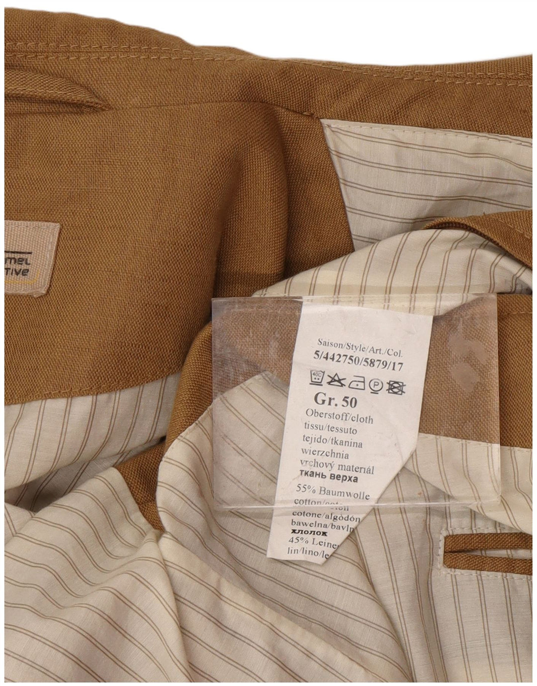 CAMEL ACTIVE Mens 2 Button Blazer Jacket IT 50 Large Beige Cotton Classic