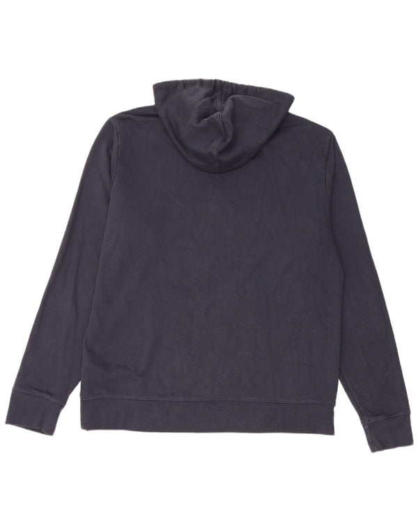 Champion Mens Graphic Hoodie Jumper Large Navy Blue Cotton
