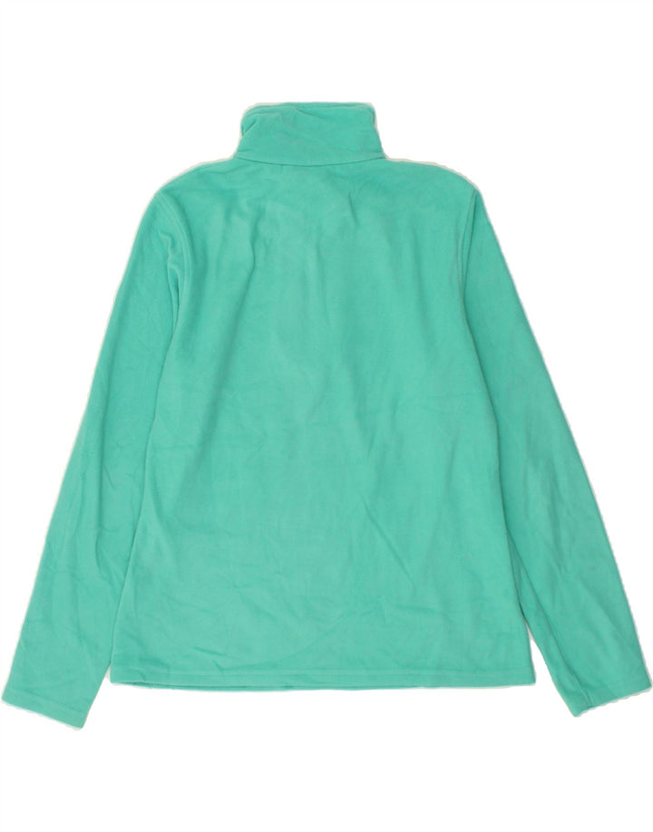 MOUNTAIN WAREHOUSE Womens Zip Neck Fleece Jumper UK 12 Medium Green Vintage Mountain Warehouse and Second-Hand Mountain Warehouse from Messina Hembry 
