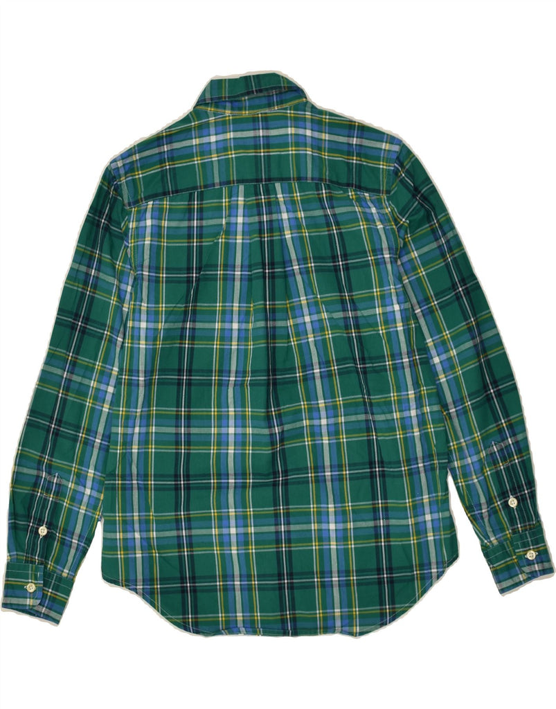 CHAPS Boys Easy Care Shirt 14-15 Years Large Green Check Cotton | Vintage Chaps | Thrift | Second-Hand Chaps | Used Clothing | Messina Hembry 