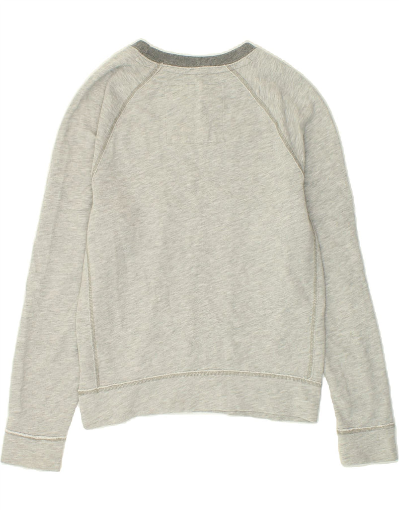 HOLLISTER Womens Graphic Sweatshirt Jumper UK 14 Medium Grey Flecked | Vintage Hollister | Thrift | Second-Hand Hollister | Used Clothing | Messina Hembry 