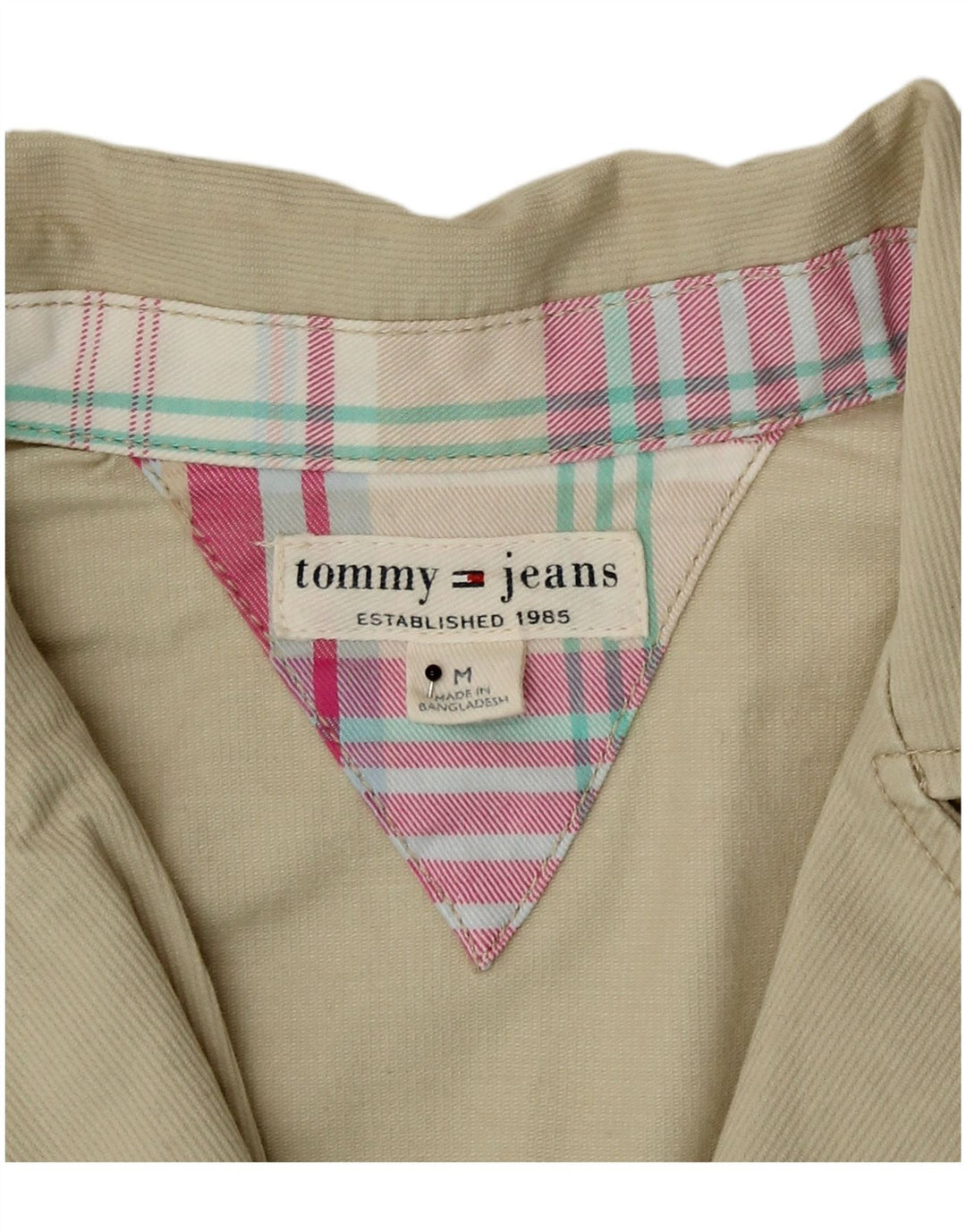 Tommy Hilfiger Womens 2 Button Blazer Jacket UK 12 Medium Beige Cotton