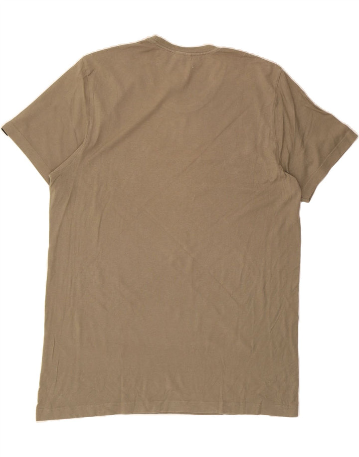 ADIDAS Mens Graphic T-Shirt Top Large Khaki Cotton Vintage Adidas and Second-Hand Adidas from Messina Hembry 