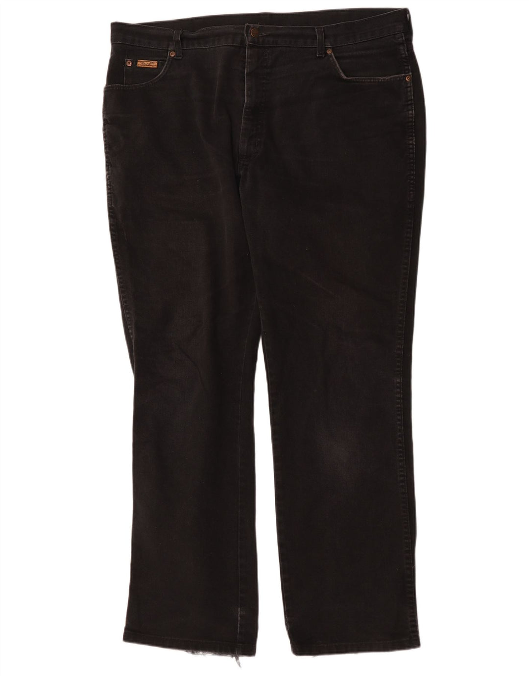 Wrangler Mens Texas Straight Jeans W42 L34 Black Cotton