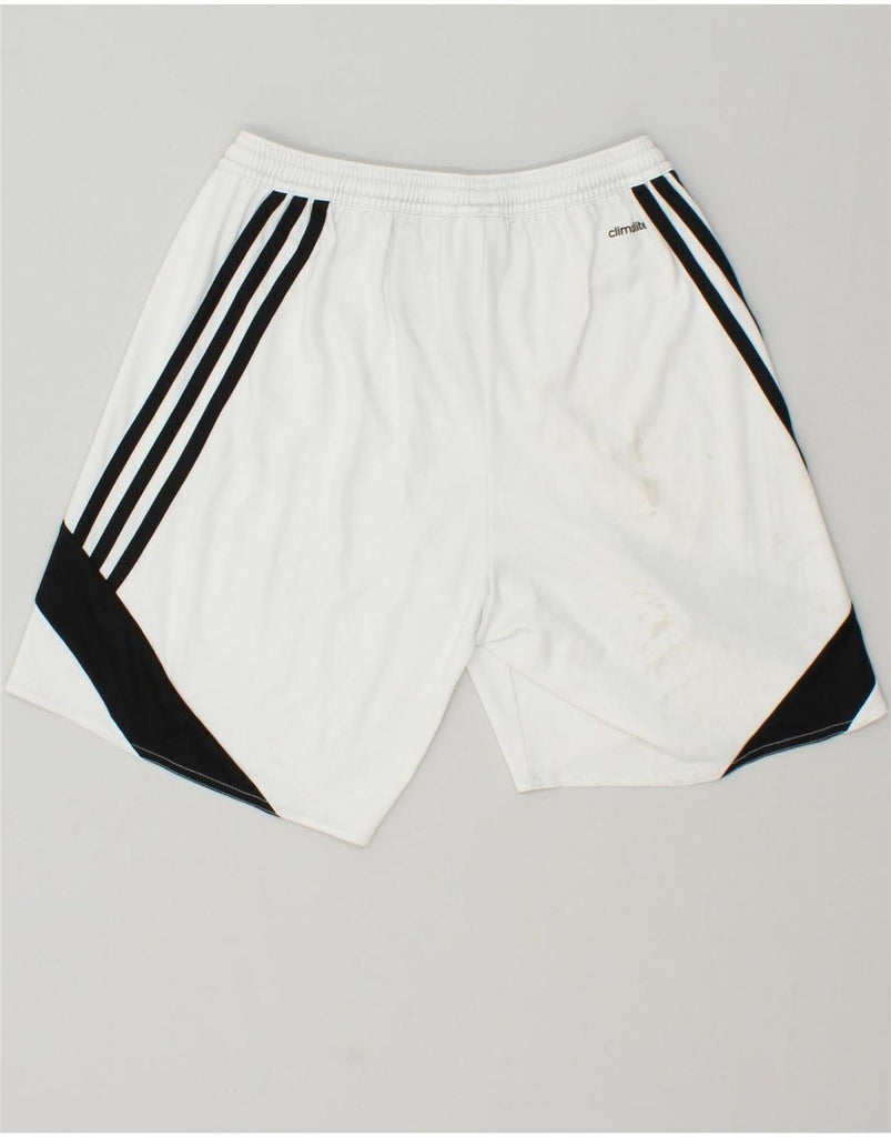 ADIDAS Mens Climalite Graphic Sport Shorts Small White Colourblock | Vintage Adidas | Thrift | Second-Hand Adidas | Used Clothing | Messina Hembry 