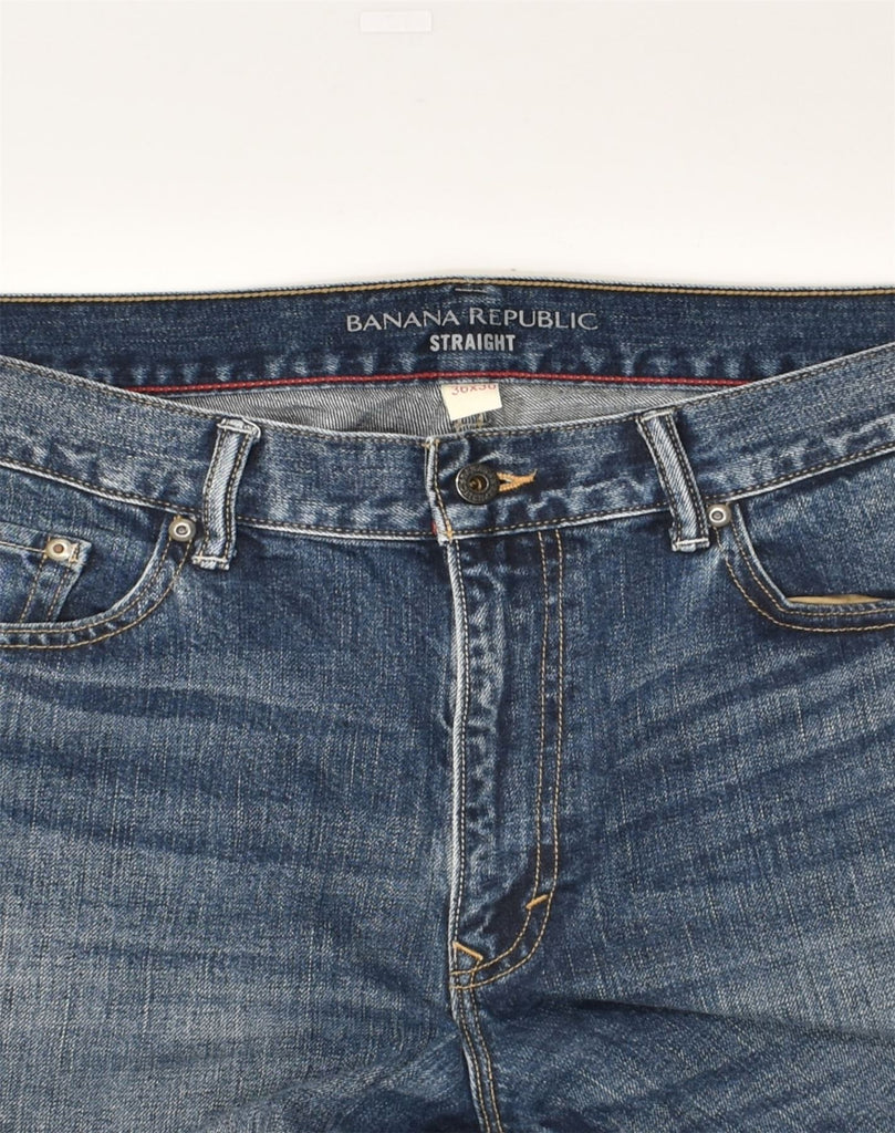 BANANA REPUBLIC Mens Straight Jeans W36 L27 Blue Cotton | Vintage Banana Republic | Thrift | Second-Hand Banana Republic | Used Clothing | Messina Hembry 