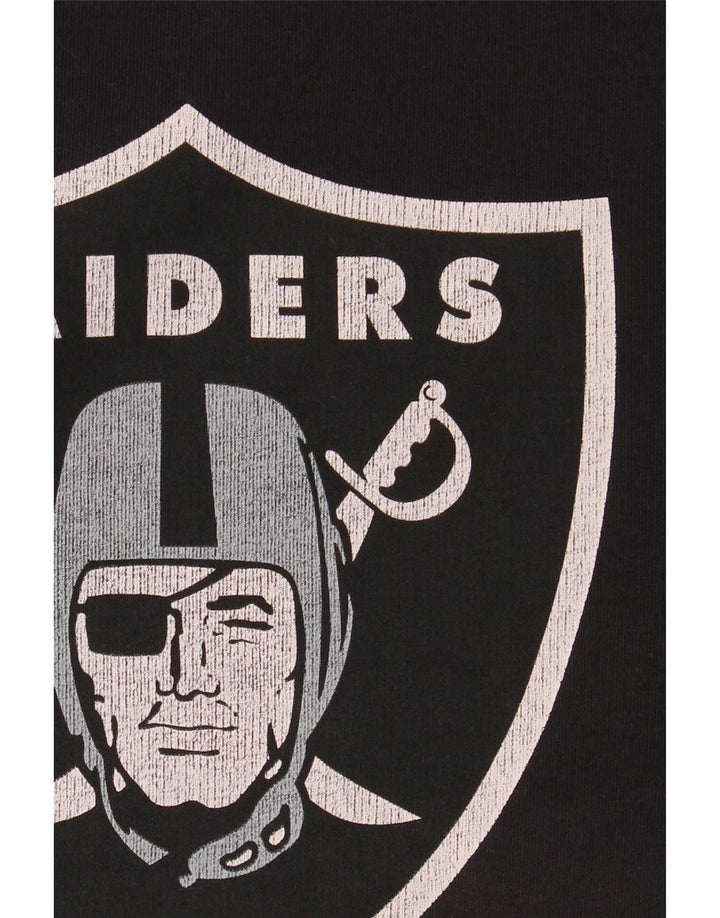 NFL Mens Raiders Graphic Sweatshirt Jumper Small Black Cotton