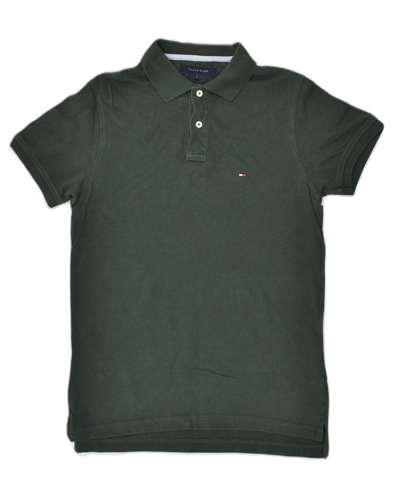 TOMMY HILFIGER Mens Polo Shirt Small Green Cotton | Vintage Tommy Hilfiger | Thrift | Second-Hand Tommy Hilfiger | Used Clothing | Messina Hembry 