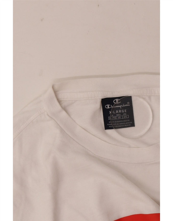 Champion Mens Graphic T-Shirt Top XL White