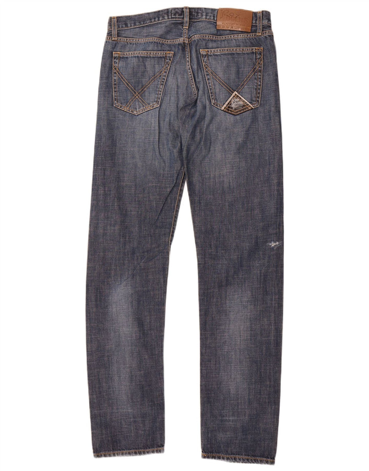 Roy Rogers Mens Straight Jeans W32 L35 Navy Blue Cotton