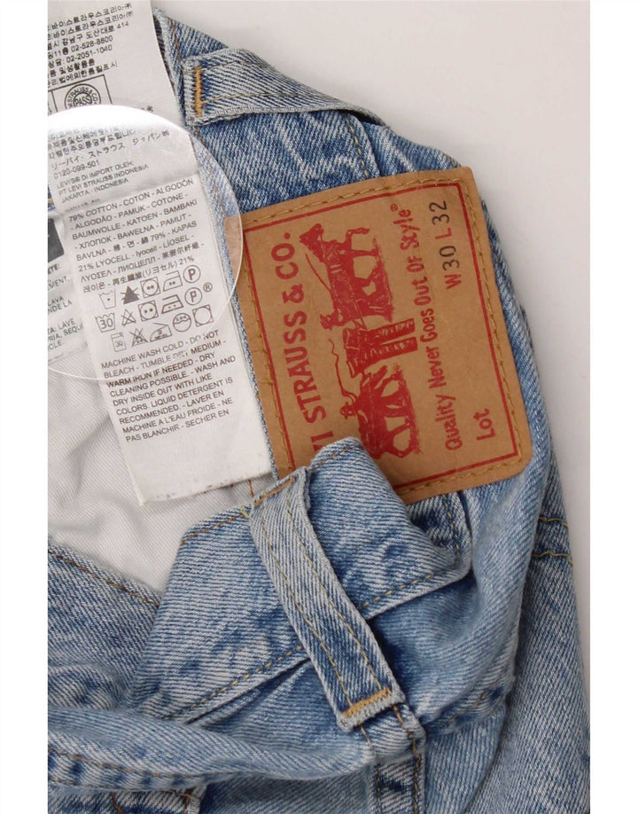 Levi's Mens Straight Jeans W30 L30 Blue Cotton