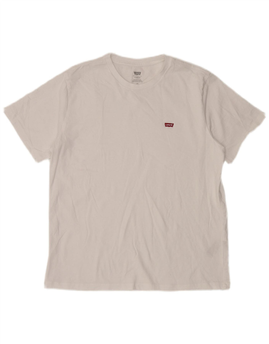 Levi's Mens Standard T-Shirt Top Large White Cotton