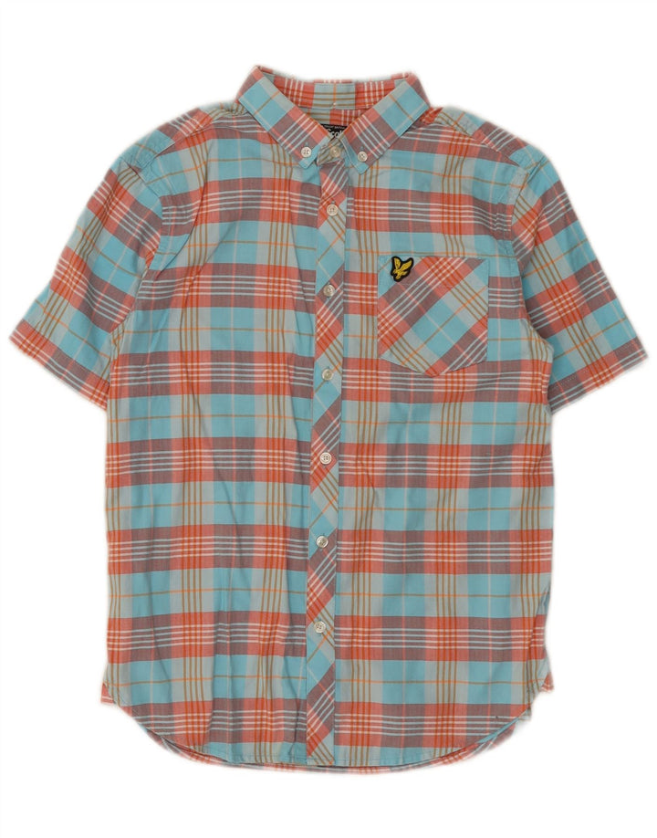 Lyle & Scott Boys Short Sleeve Shirt 12-13 Years Multicoloured Check Cotton