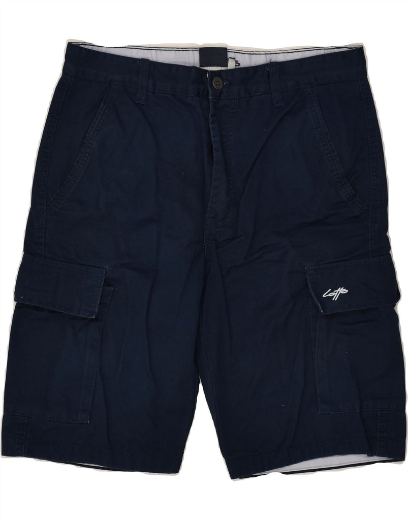 LOTTO Mens Cargo Shorts Medium W32  Navy Blue Cotton | Vintage Lotto | Thrift | Second-Hand Lotto | Used Clothing | Messina Hembry 