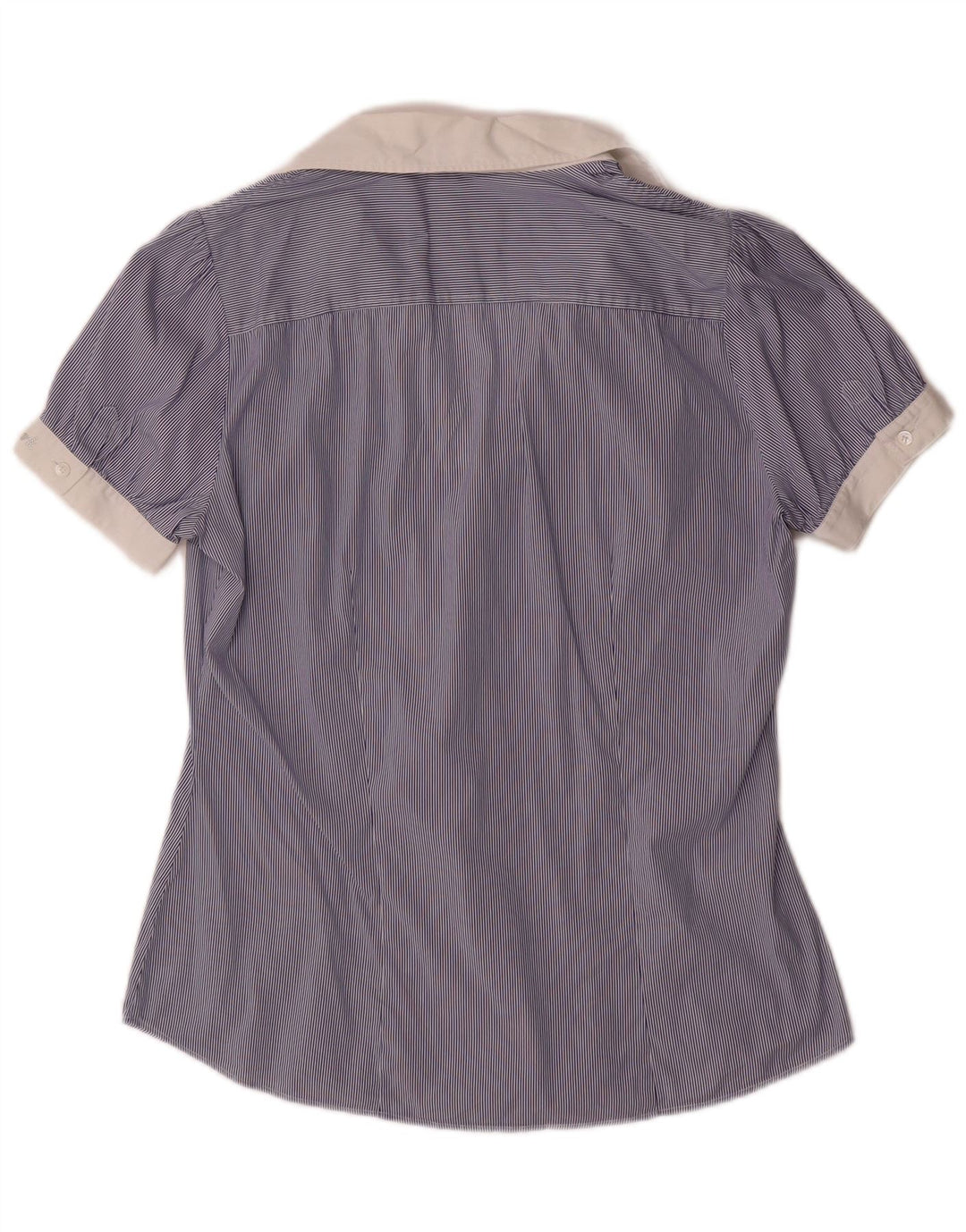 PAUL & SHARK Womens Yachting Pullover Shirt IT 42 Medium Blue Pinstripe