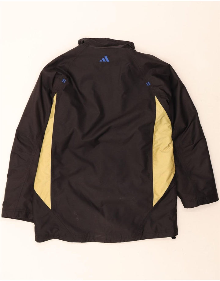 ADIDAS Mens Windbreaker Coat UK 40/42 Medium Black Colourblock Polyester Vintage Adidas and Second-Hand Adidas from Messina Hembry 