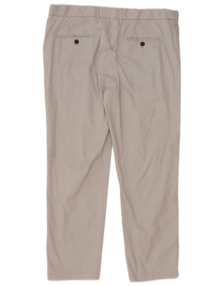 Marks & Spencer Mens Regular Fit Chino Trousers W38 L29 Grey Cotton