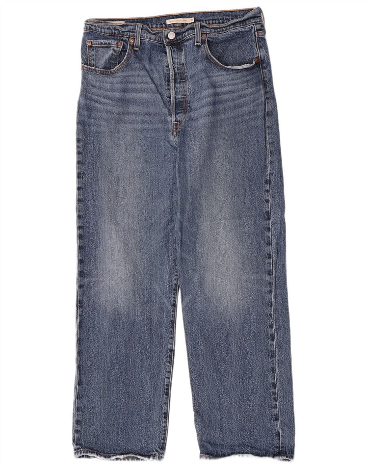 Levi's Womens Ribcage Straight Jeans W32 L29 Blue Cotton