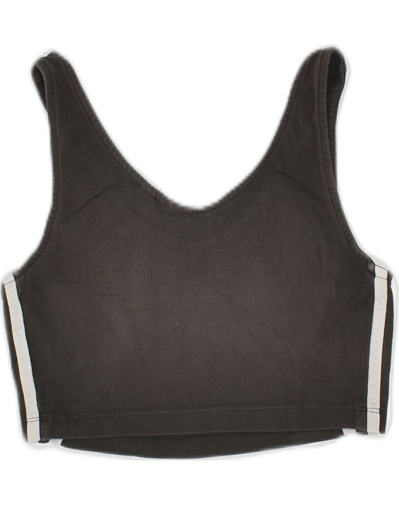 ADIDAS Womens Sport Bra Top UK 6 XS  Black Cotton | Vintage Adidas | Thrift | Second-Hand Adidas | Used Clothing | Messina Hembry 